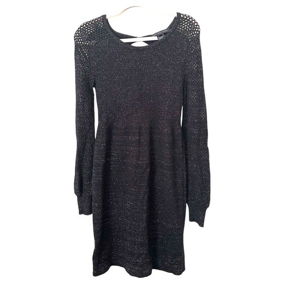 MARC BY MARC JACOBS Glitter Open Back Sweater Dress Black Small‎ - Picture 1 of 6